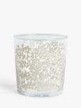 John Lewis ANYDAY Mila Floral Print Glass Tumbler, 380ml, Clear/White
