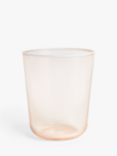John Lewis White Rim Glass Tumbler, 350ml, Pink/White