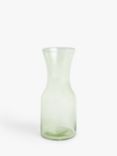 John Lewis White Rim Glass Carafe, 1.1L, Green/White
