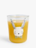 John Lewis Easter Bunny Glass Tumbler 350ml, White/Clear