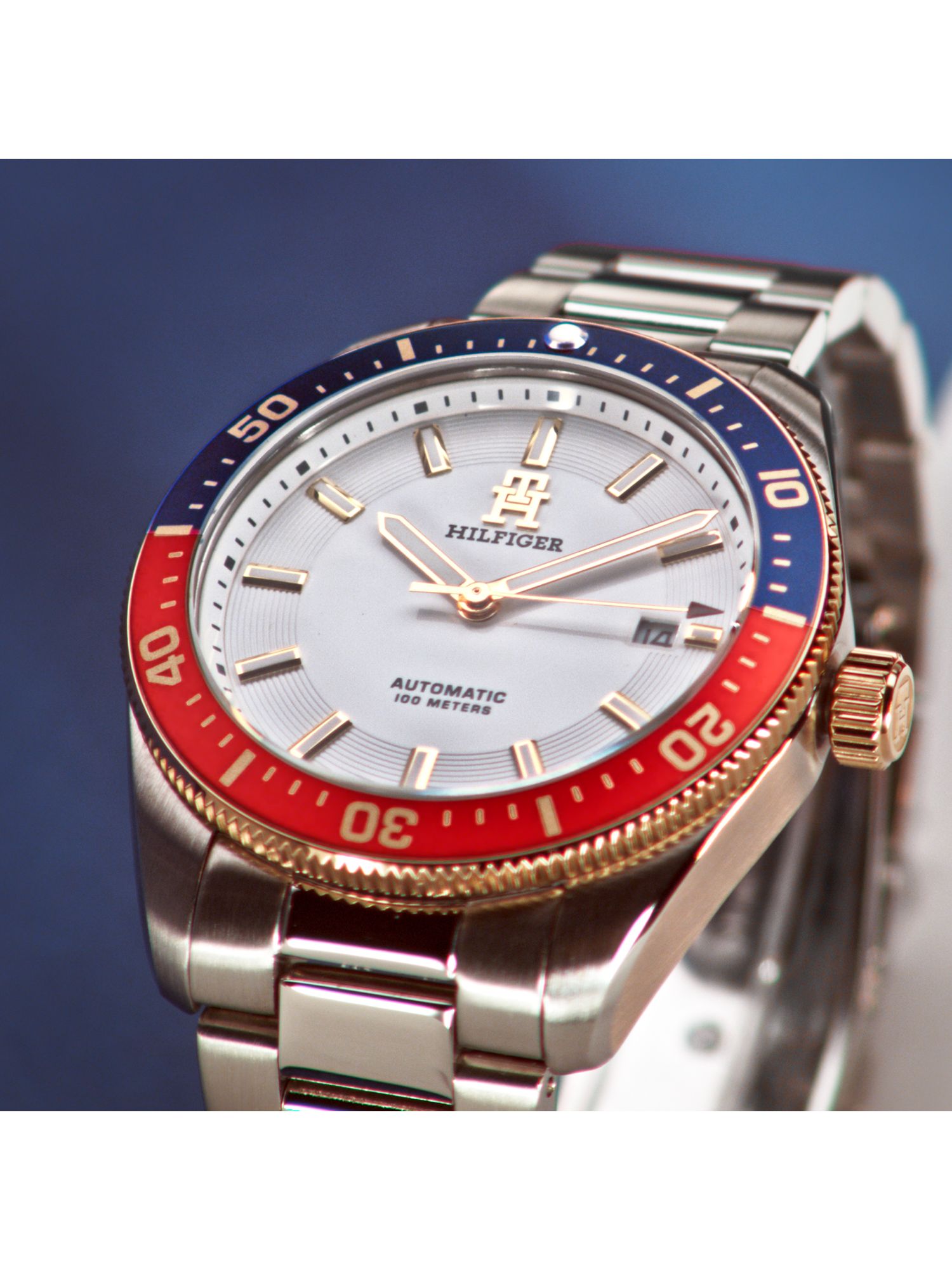 Buy Tommy Hilfiger Men's Automatic Date Bracelet Strap Watch Online at johnlewis.com