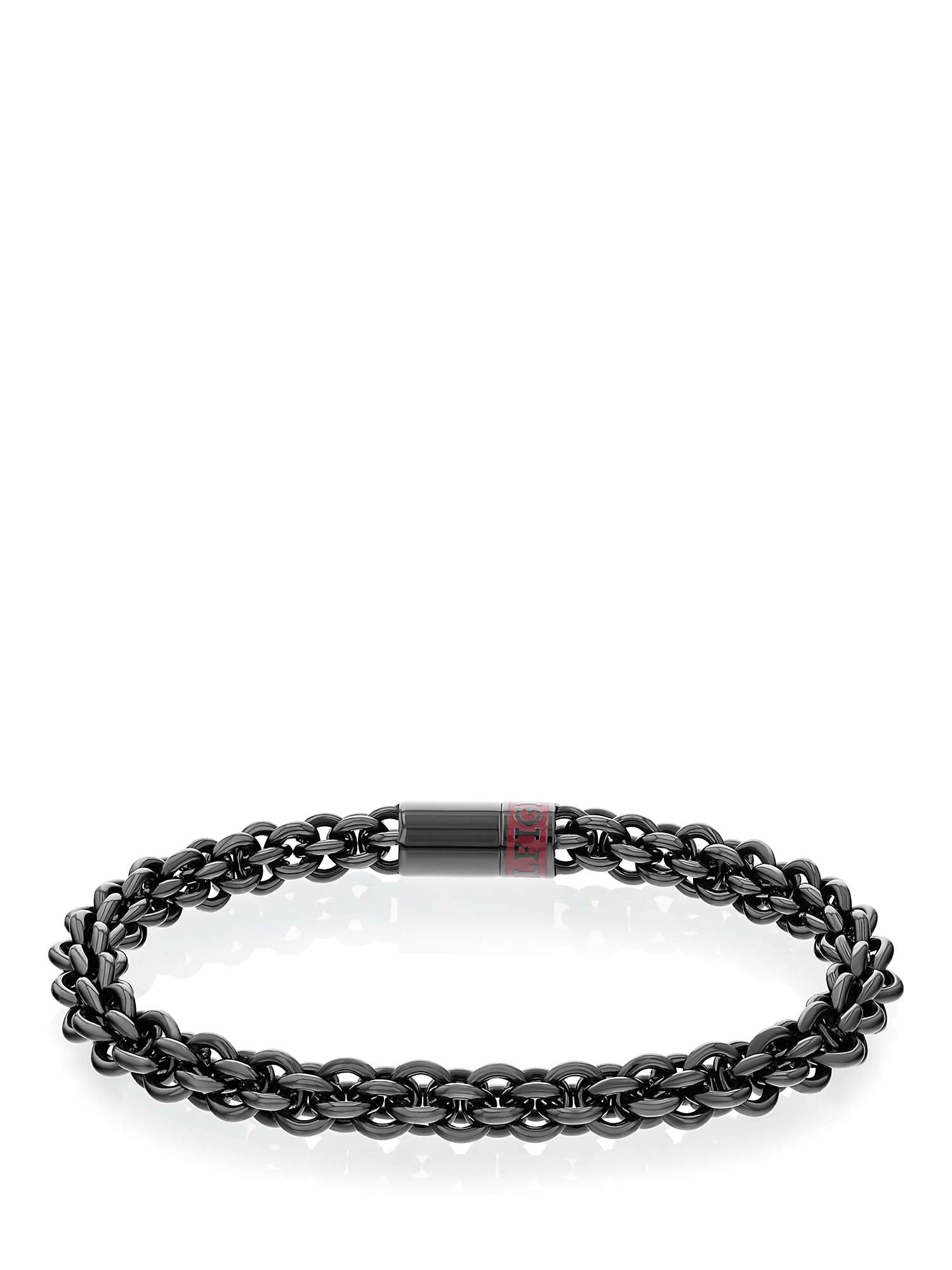 Buy Tommy Hilfiger Men's Interlinked Chain Bracelet, Black Online at johnlewis.com