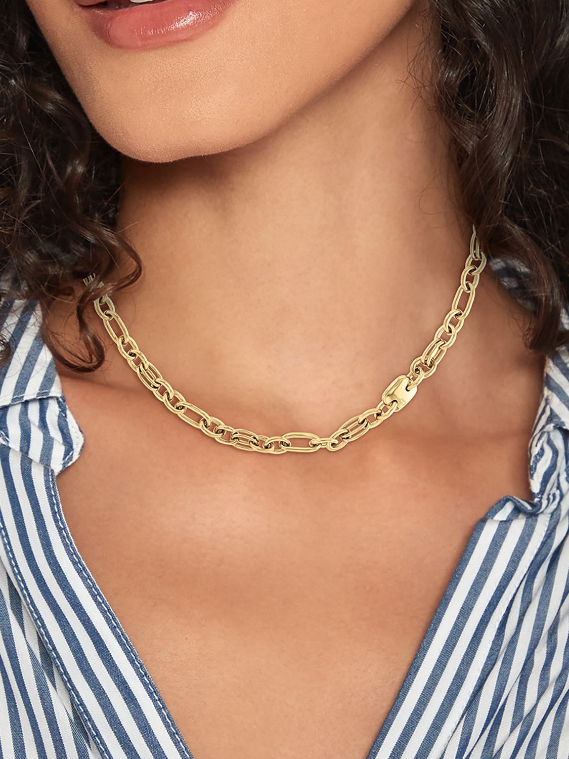 Buy Tommy Hilfiger Link Chain Necklace, Gold Online at johnlewis.com