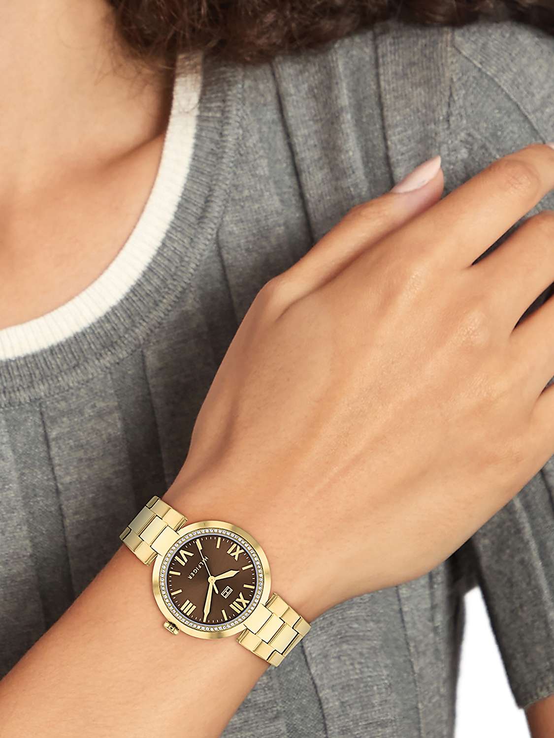 Buy Tommy Hilfiger Women's Crystal Detail Bracelet Strap Watch Online at johnlewis.com