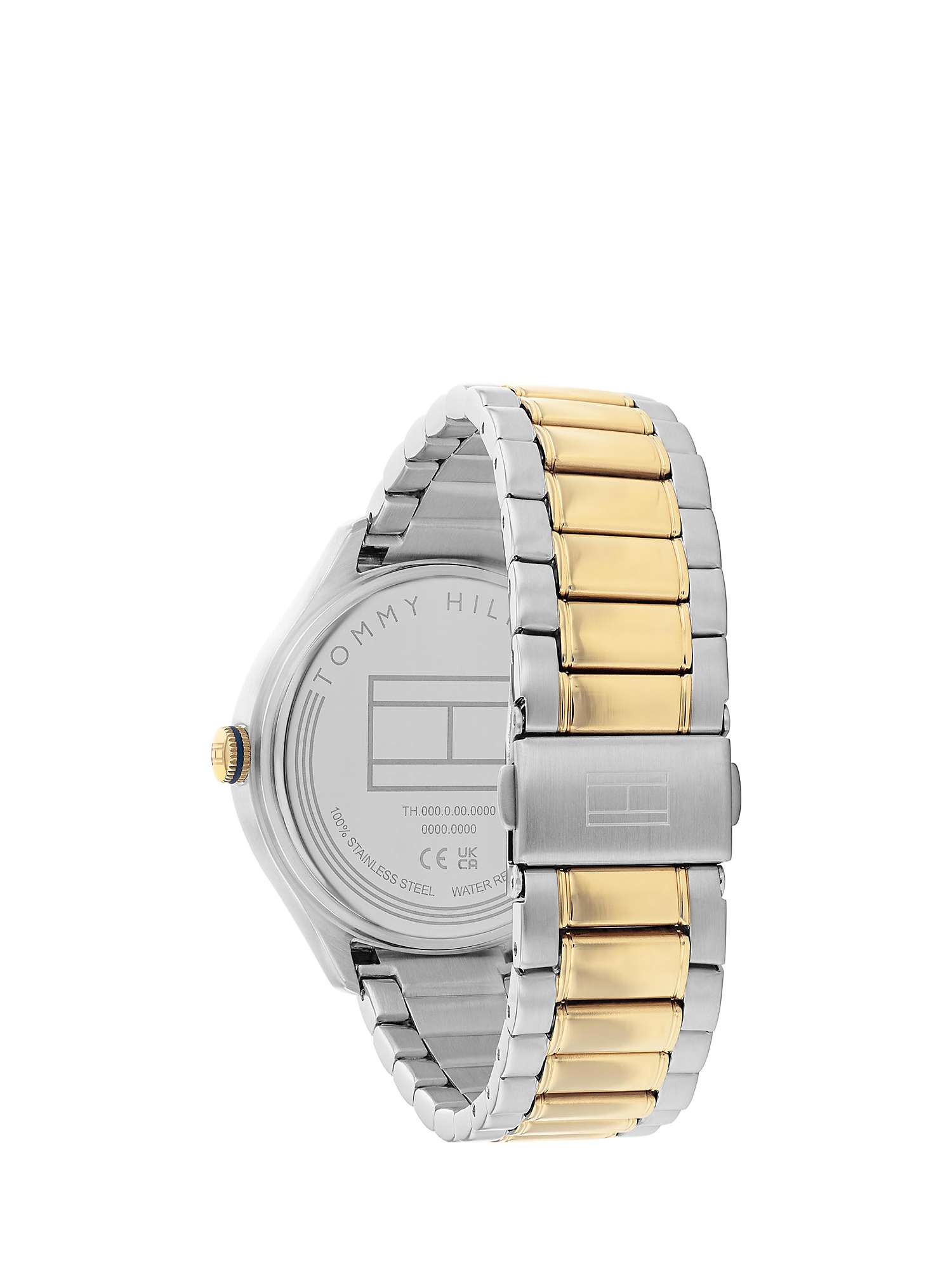 Buy Tommy Hilfiger 1782658 Women's Chronograph Screw Detail Bracelet Strap Watch, Silver/Gold Online at johnlewis.com