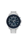 Tommy Hilfiger Men's Chronograph Bracelet Strap Watch, Silver/Blue