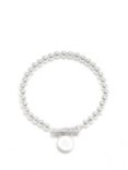 Lauren Ralph Lauren Sterling Silver Beaded T-Bar Bracelet, Silver