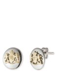 Lauren Ralph Lauren Regal Round Stud Earrings, Silver/Gold