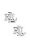 Lauren Ralph Lauren Sterling Silver Logo Initial Stud Earrings, Silver
