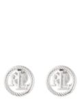 Lauren Ralph Lauren Sterling Silver Monogram Stud Earrings, Silver