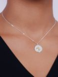 Lauren Ralph Lauren Round Logo Pendant Necklace, Silver/Gold
