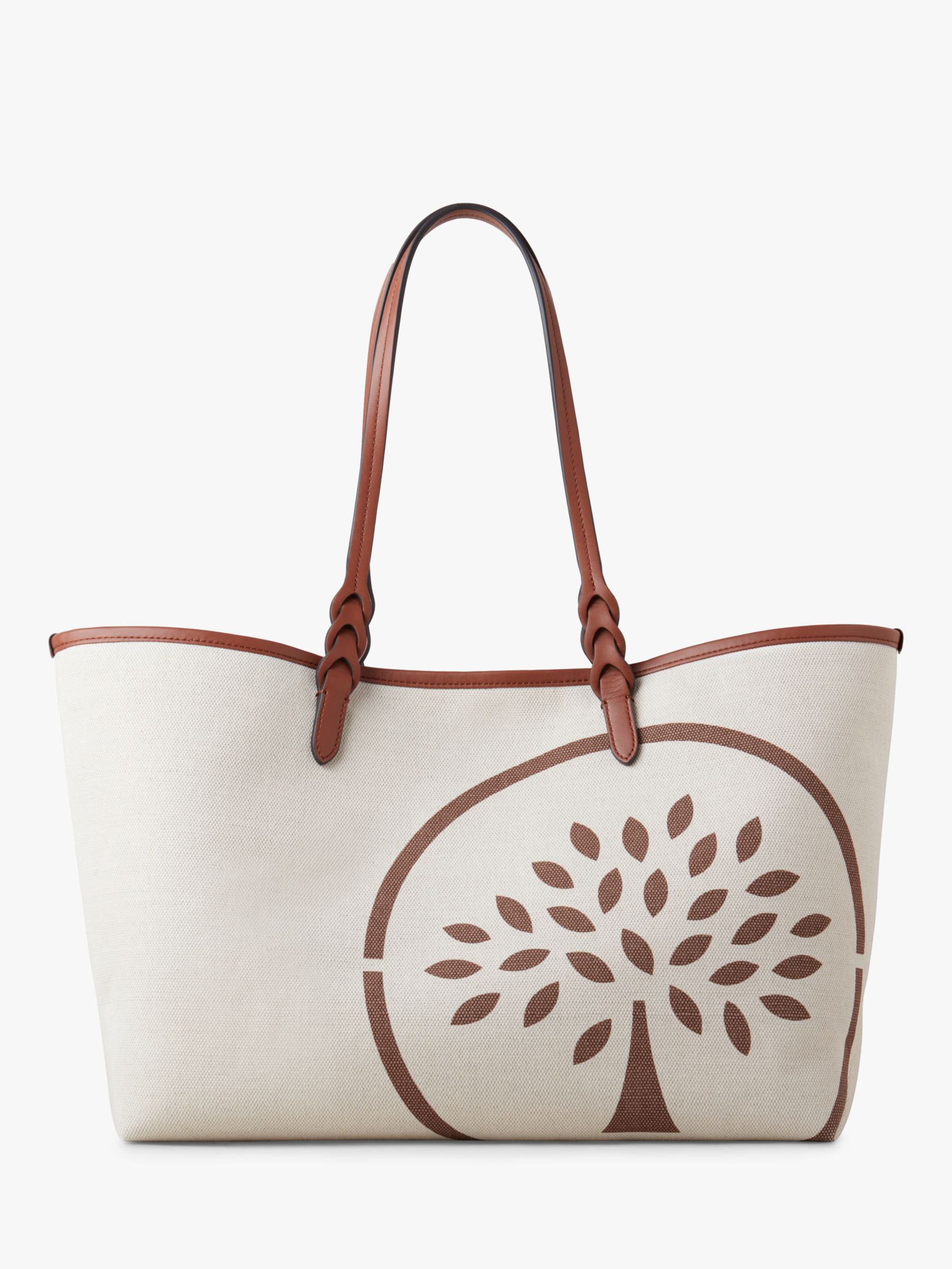 Mulberry Classic Smooth Calf & Refined Canvas Tote Bag, Oak at John ...