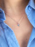 Dinny Hall Thalassa Mini Blue Topaz Pendant Necklace, Silver