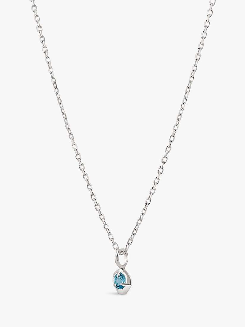 Buy Dinny Hall Thalassa Mini Blue Topaz Pendant Necklace, Silver Online at johnlewis.com