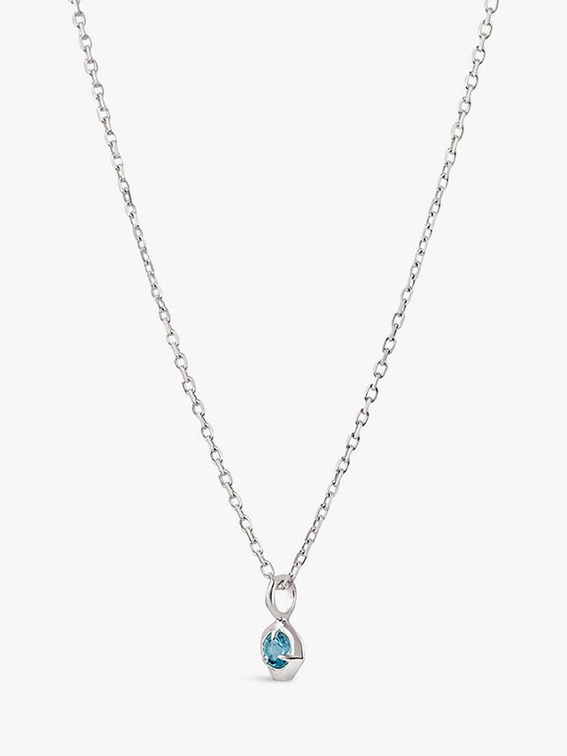 Dinny Hall Thalassa Mini Blue Topaz Pendant Necklace, Silver