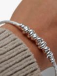 Simply Silver Love Knot Textured Bangle, Silver