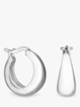 Simply Silver Polished Small Hoop Earrings, Silver