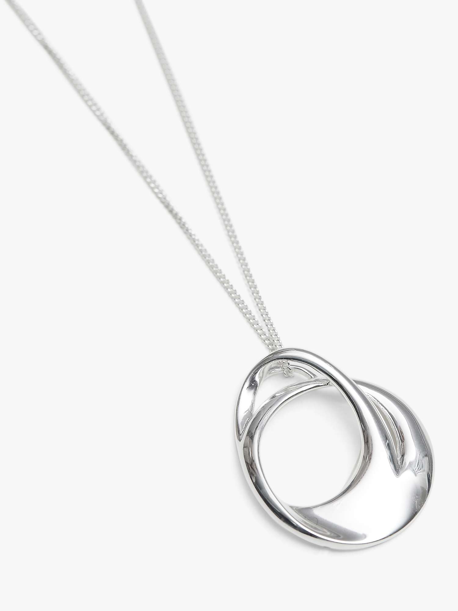 Buy Simply Silver Organic Twisted Pendant Necklace, Silver Online at johnlewis.com