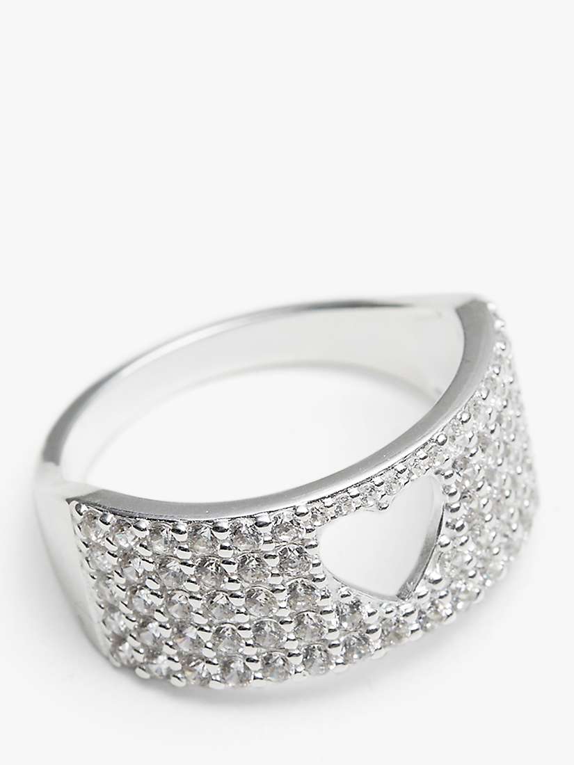 Buy Simply Silver Cut Out Heart Ring Online at johnlewis.com
