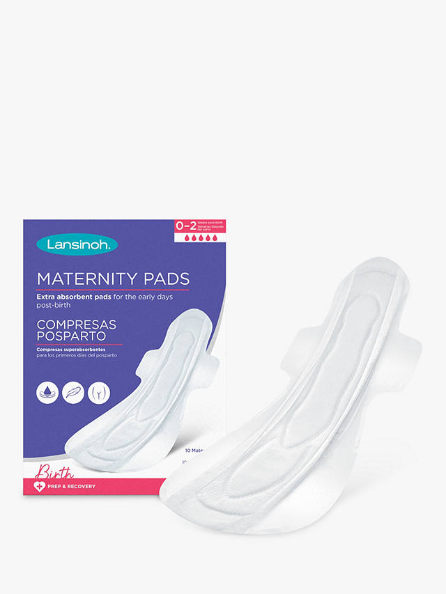 Lansinoh Extra Absorbent Maternity Pads, Pack of 10 1
