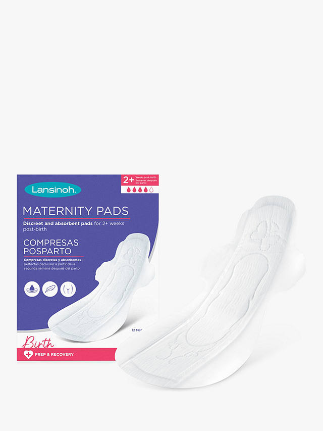 Lansinoh Discreet & Absorbent Maternity Pads, Pack of 12 1