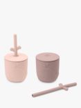 Done by Deer Silicone Straw Cup, Pack of 2, Powder