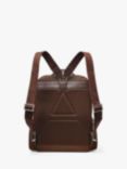 Aspinal of London Reporter Zip Pebble Leather Backpack, Tobacco