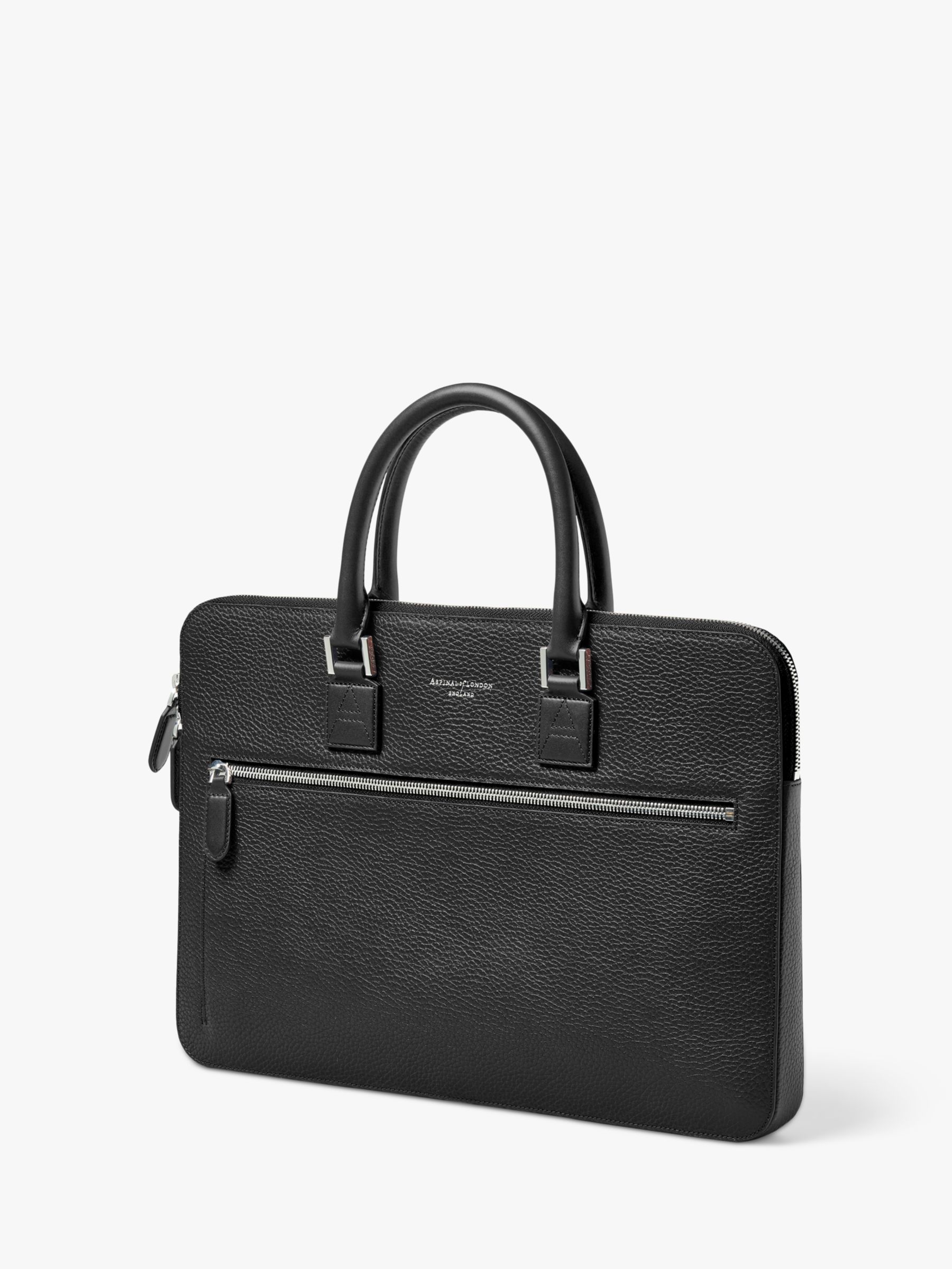 Buy Aspinal of London Connaught Folio Pebble Leather Document Case Online at johnlewis.com