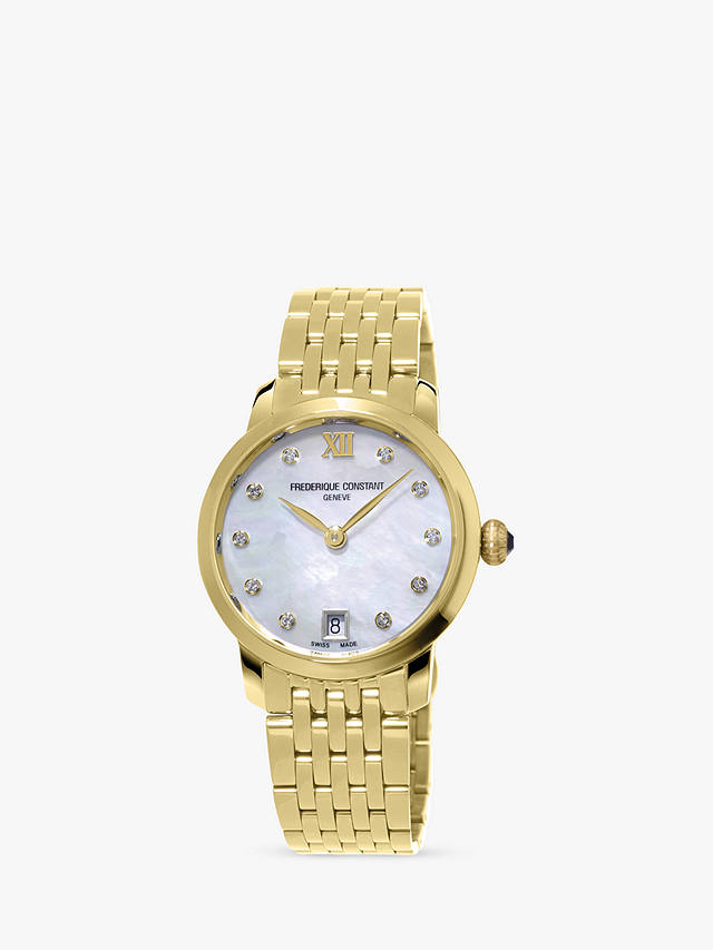 Frederique Constant FC-220MPWD1S25B Women's Slimline Watch, Gold
