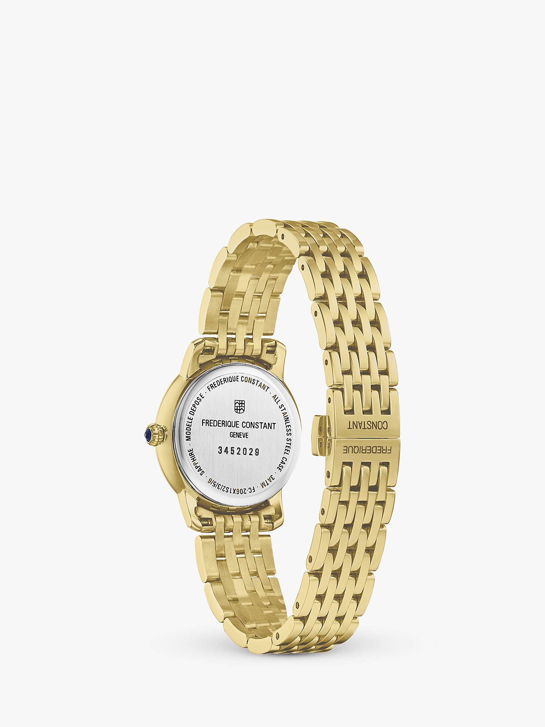 Buy Frederique Constant FC-220MPWD1S25B Women's Slimline Watch, Gold Online at johnlewis.com