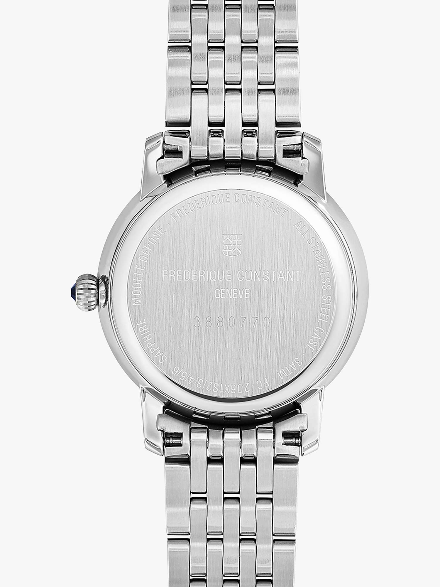 Buy Frederique Constant FC-206MPBD1S6B Women's Slimline Watch, Silver Online at johnlewis.com