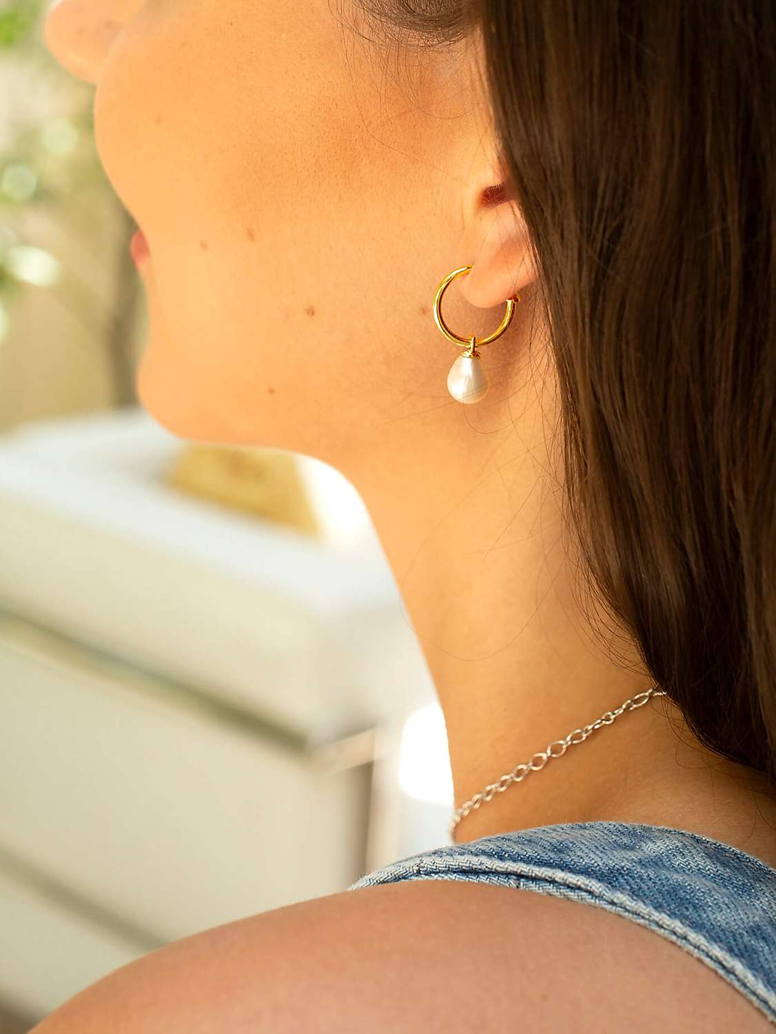 Buy Claudia Bradby Freshwater Pearl Hoop Earrings Online at johnlewis.com