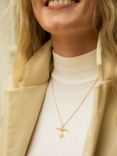 Claudia Bradby Chakra Freshwater Pearl Pendant Necklace, Yellow Gold