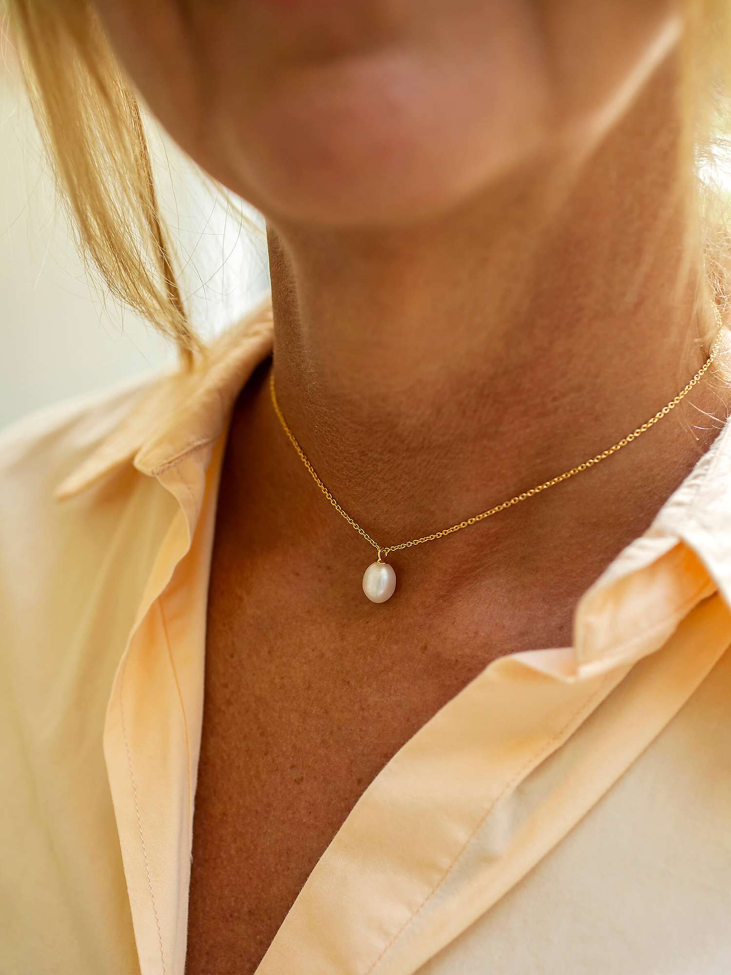 Buy Claudia Bradby Favourite Freshwater Pearl Pendant Necklace, Gold Online at johnlewis.com