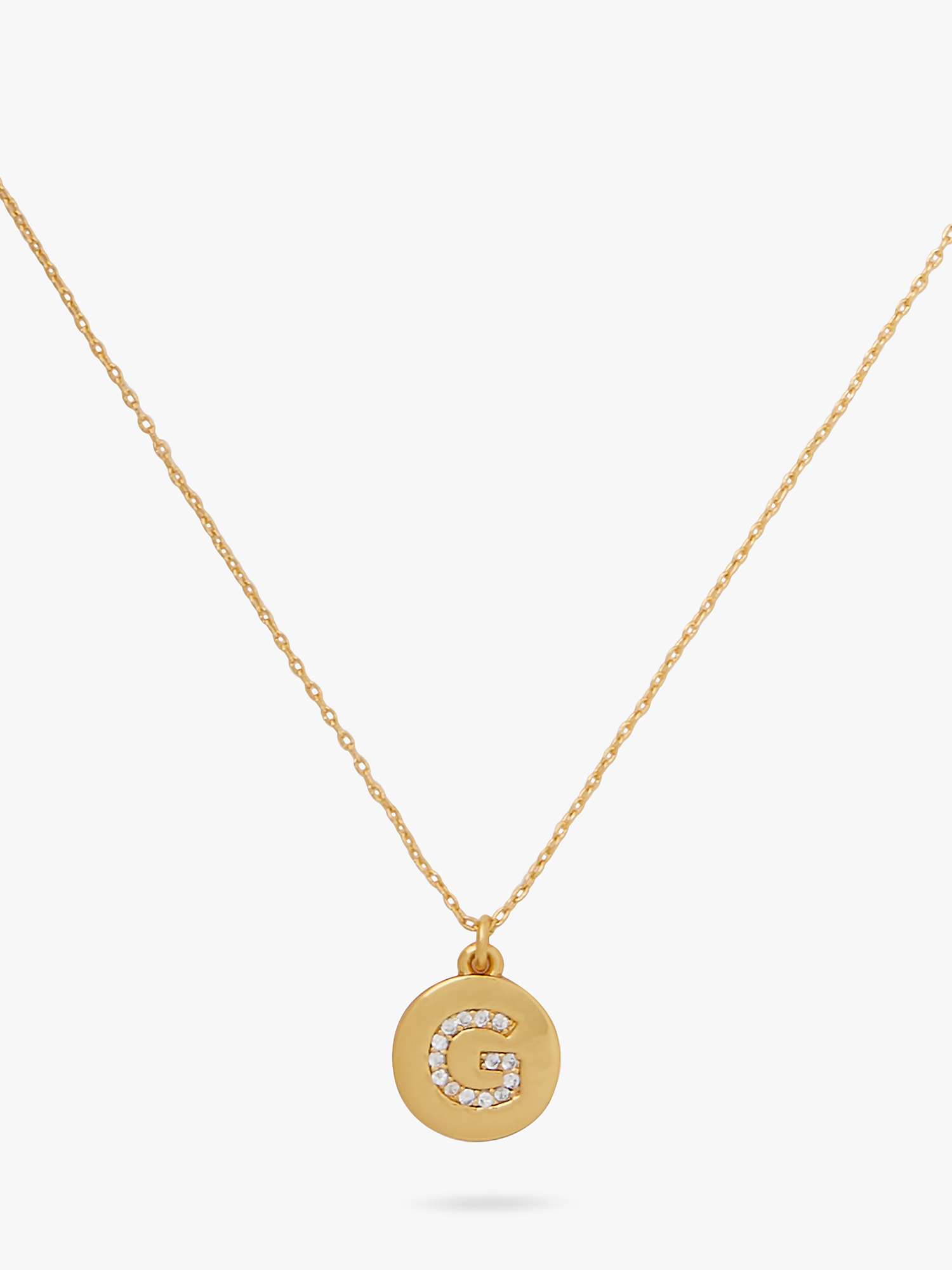 Buy kate spade new york Mini Initial Pave Cubic Zirconia Pendant Necklace Online at johnlewis.com