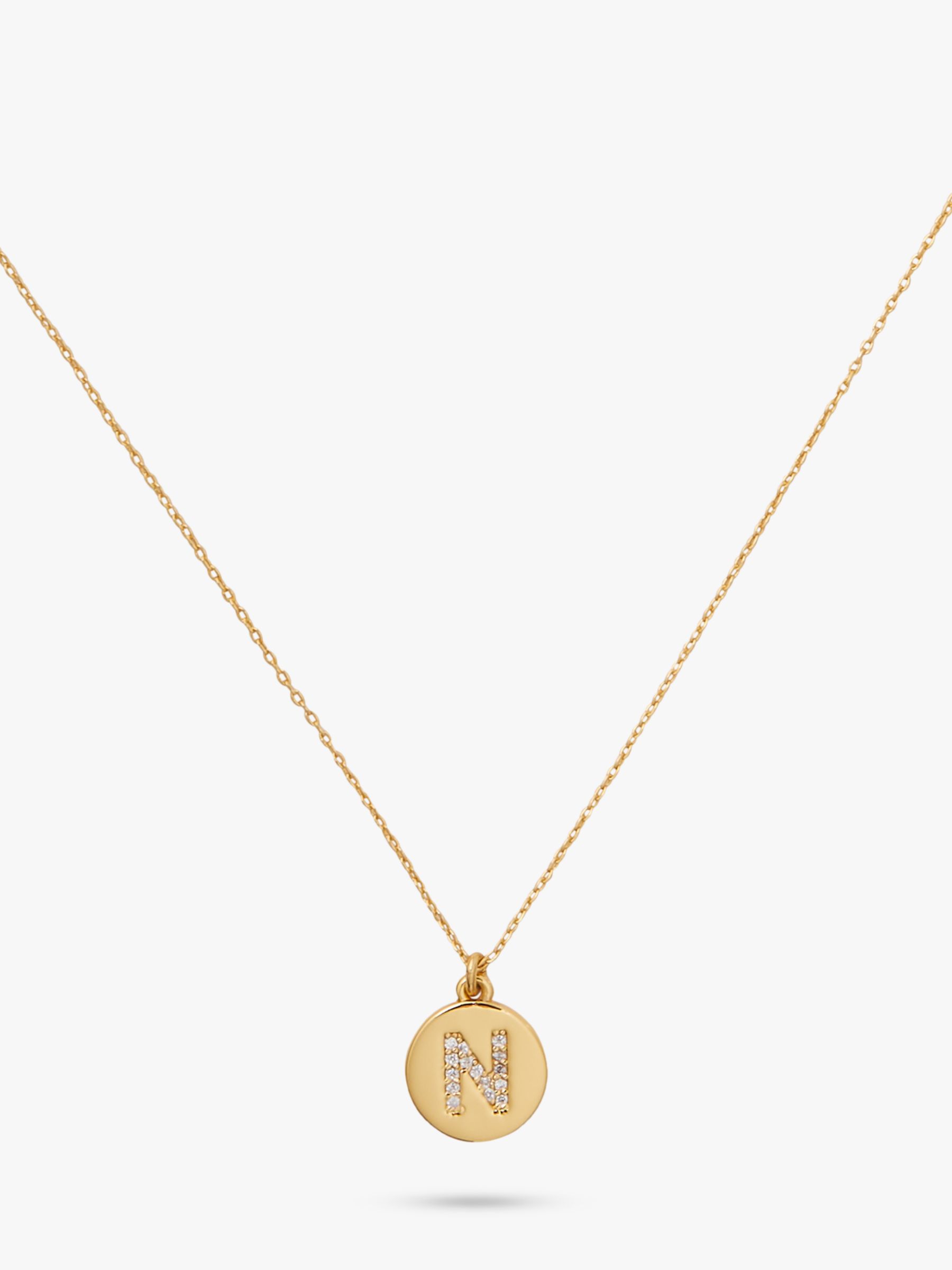 kate spade new york Mini Initial Pave Cubic Zirconia Pendant Necklace ...