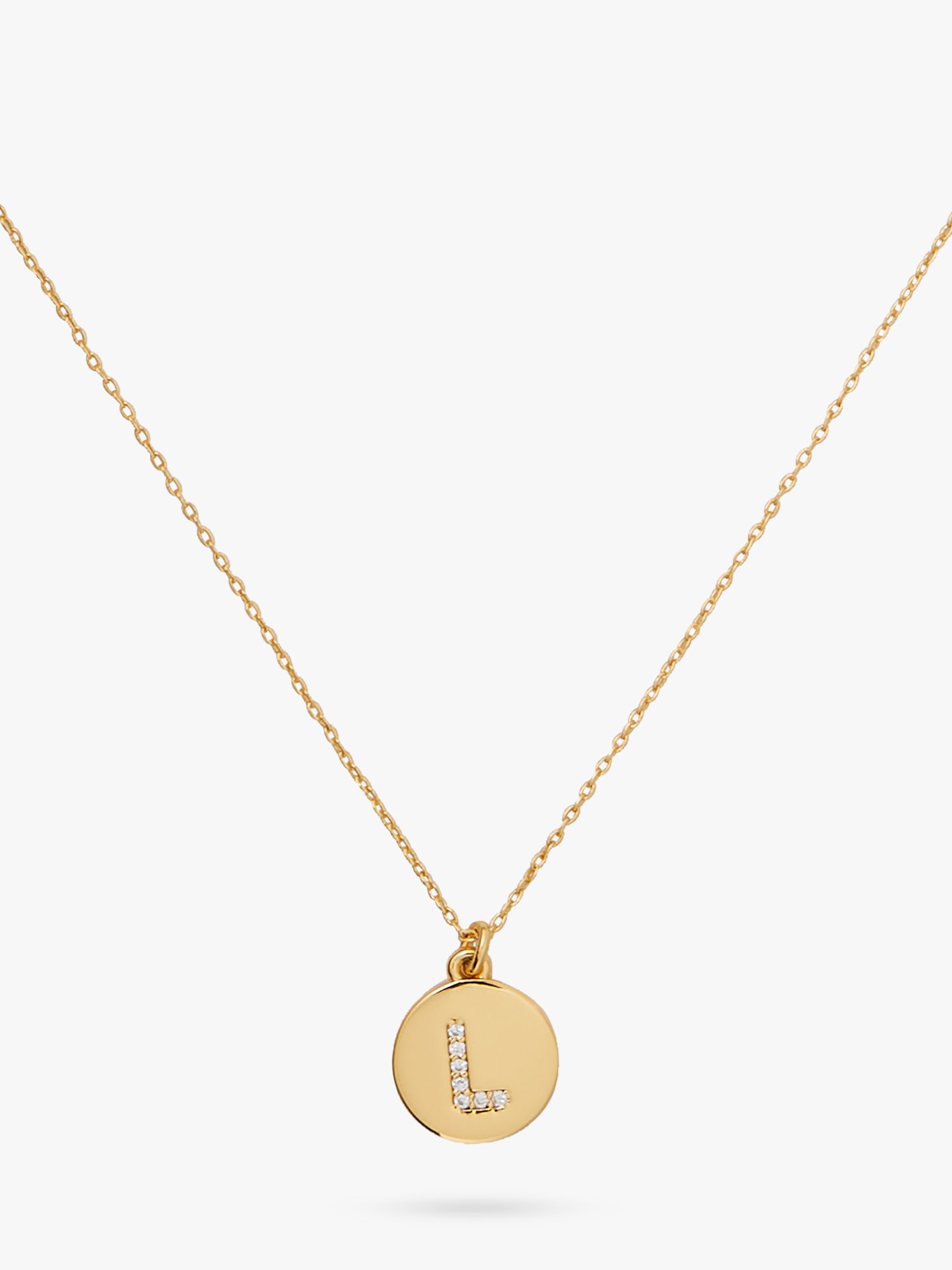 kate spade new york Mini Initial Pave Cubic Zirconia Pendant Necklace ...