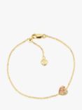 Sif Jakobs Jewellery Caro Cubic Zirconia Heart Chain Bracelet, Gold