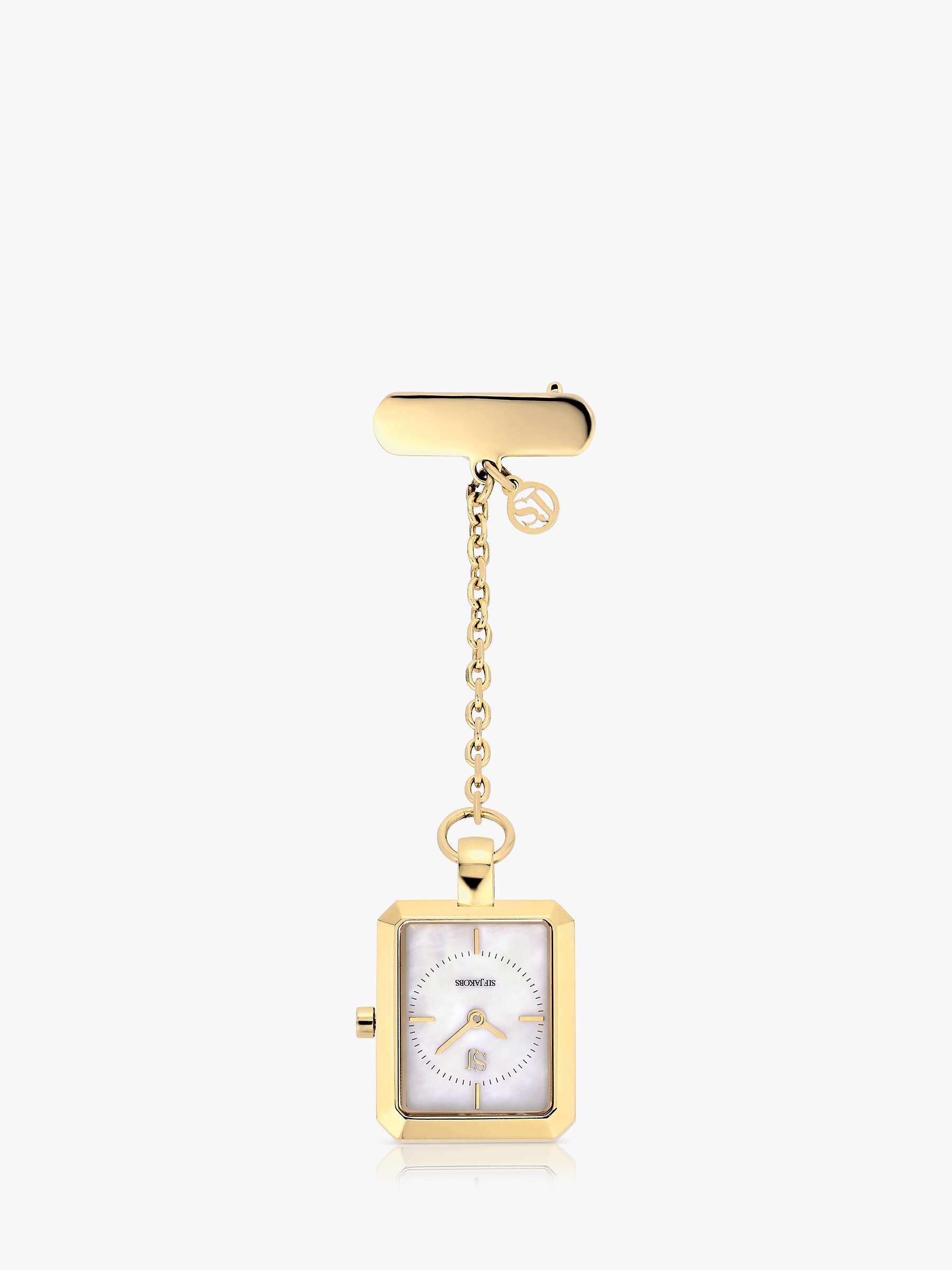 Buy Sif Jakobs Jewellery Francesca Mother Of Pearl Dial Pocket Watch, Gold Plated Online at johnlewis.com