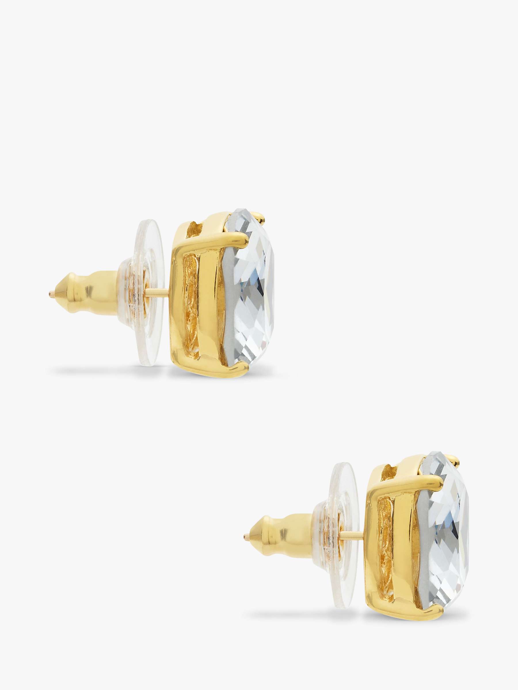Buy kate spade new york Glass Square Stud Earrings, Gold/Clear Online at johnlewis.com