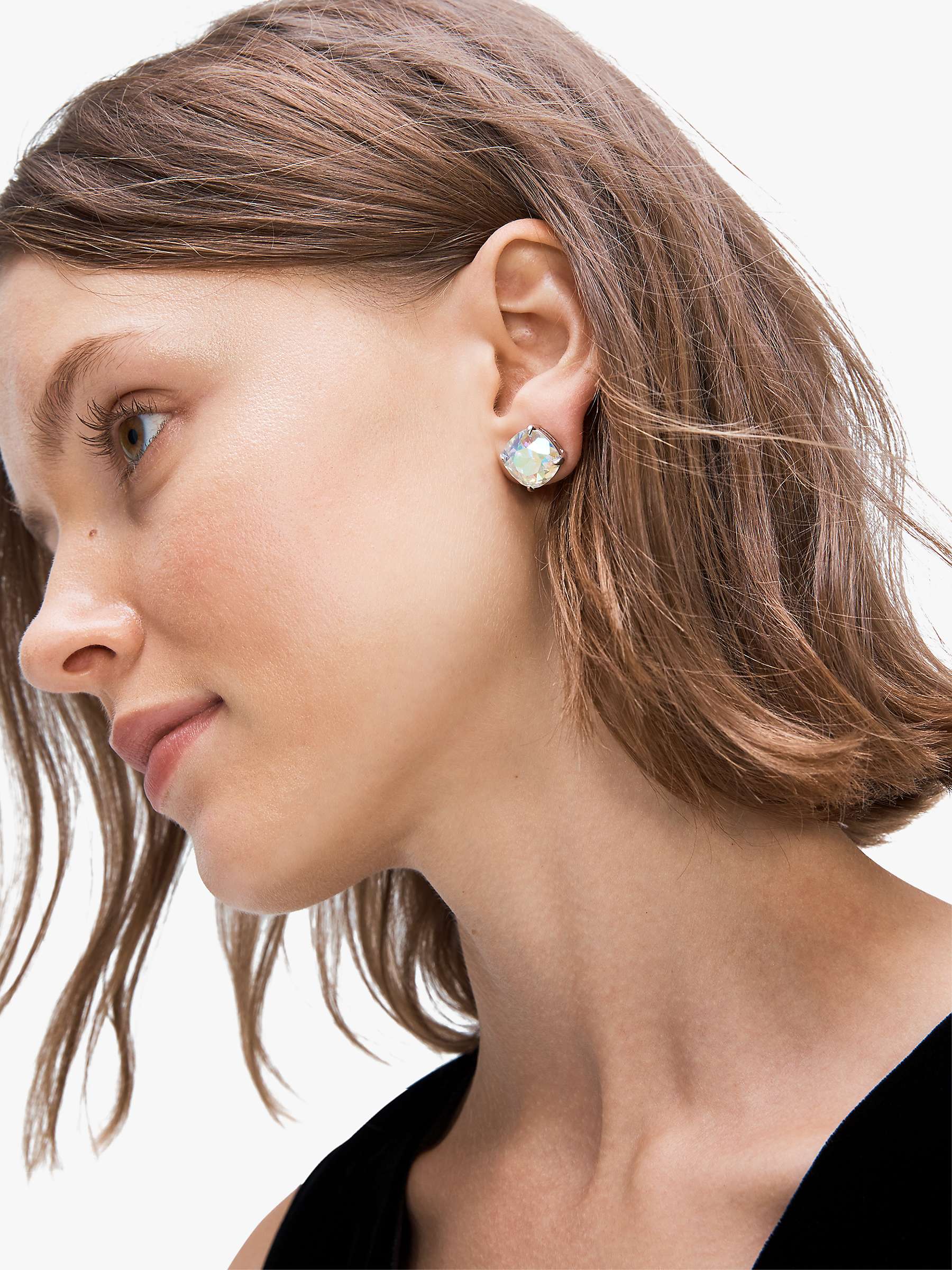 Buy kate spade new york Glass Square Stud Earrings, Silver/Multi Online at johnlewis.com