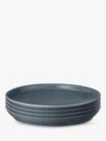 Denby Dark Grey Speckle Stoneware Medium Coupe Plates, Set of 4, 21cm, Grey