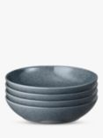 Denby Dark Grey Speckle Stoneware Pasta Bowls, Set of 4, 22cm, Grey