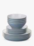 Denby Impression Stoneware Dinnerware Set, 12 Piece, Blue