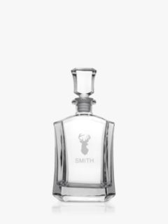 Treat Republic Personalised Luxury Stag Glass Decanter, Clear