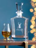 Treat Republic Personalised Luxury Stag Glass Decanter, Clear