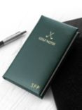 Treat Republic Personalised Luxury Leather Golf Notebook, Green