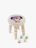 Treat Republic Personalised Cute Puppy Kids Stool, Natural