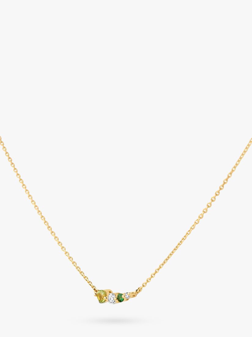 Buy Dinny Hall Shuga Diamond Tsavorite Peridot Necklace, Gold/Green Online at johnlewis.com