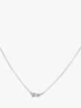 Dinny Hall Shuga Gemstone & Created Diamond Tapering Scoop Necklace, Silver